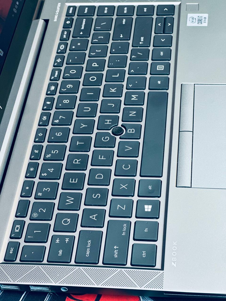 HP z book,keybord view